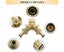 2 Way Garden Hose Splitter 3/4 Inch Brass TapValve Hose Connector with 2 Carousel 3