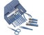 16Pcs Manicure Foot Scrubber Pedicure Nail Clippers Kit Blue Carousel 2