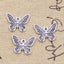 5pce Butterfly Charms Silver Tone 14x18mm Carousel 1