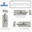 2Pcs Stainless Steel Latch Sliding Silver Doors Lock Keyless Door Bolt For Doors Carousel 7