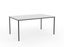 Knight's Ergoplan Canteen Table 1600mm x 800mm - White / Black Carousel 1
