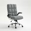 Soft Linen Home Ergonomic Swivel Adjustable Tilt Angle And Flip-up Arms Offic... Carousel 3