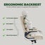 Soft Linen Home Ergonomic Swivel Adjustable Tilt Angle And Flip-up Arms Offic... Carousel 10