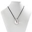 Minimalist Silver Teardrop Pendant with Black Cord for Chic Style Carousel 3