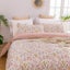 Dreamaker Cottage Flowers 100% Cotton Reversible Duvet Cover Set Pink Single Carousel 10