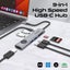 PROMATE 7-in-1 USB Multi-port Hub with USB-C Connector. Includes 1x HDMI Port; 2 Carousel 6