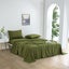 Dreamaker Micro Flannel Sheet Set Double Bed Olive Carousel 8