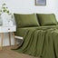 Dreamaker Micro Flannel Sheet Set Double Bed Olive Carousel 9