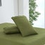 Dreamaker Micro Flannel Sheet Set Double Bed Olive Carousel 10