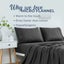 Dreamaker Micro Flannel Sheet Set Queen Bed Charcoal Carousel 3