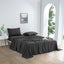 Dreamaker Micro Flannel Sheet Set Queen Bed Charcoal Carousel 8