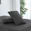 Dreamaker Micro Flannel Sheet Set Queen Bed Charcoal Carousel 10