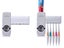 2X Toothpaste Dispenser and 5 Toothbrush Holder Set Wall Mount Stand Carousel 1