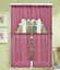 3PC (K66) SOLID VOILE SHEER KITCHEN WINDOW CURTAIN 2 TIERS + 1 SWAG VALANCE SET Carousel 3