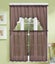 3PC (K66) SOLID VOILE SHEER KITCHEN WINDOW CURTAIN 2 TIERS + 1 SWAG VALANCE SET Carousel 4