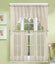 3PC (K66) SOLID VOILE SHEER KITCHEN WINDOW CURTAIN 2 TIERS + 1 SWAG VALANCE SET Carousel 8
