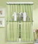 3PC (K66) SOLID VOILE SHEER KITCHEN WINDOW CURTAIN 2 TIERS + 1 SWAG VALANCE SET Carousel 10
