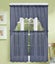 3PC (K66) SOLID VOILE SHEER KITCHEN WINDOW CURTAIN 2 TIERS + 1 SWAG VALANCE SET Carousel 11