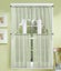 3PC (K66) SOLID VOILE SHEER KITCHEN WINDOW CURTAIN 2 TIERS + 1 SWAG VALANCE SET Carousel 17