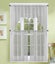 3PC (K66) SOLID VOILE SHEER KITCHEN WINDOW CURTAIN 2 TIERS + 1 SWAG VALANCE SET Carousel 18