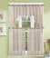 3PC (K66) SOLID VOILE SHEER KITCHEN WINDOW CURTAIN 2 TIERS + 1 SWAG VALANCE SET Carousel 20