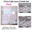 3 Pce Cafe White FLORA Lace Kitchen Window Curtain Set Carousel 2
