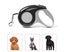 Retractable Dog Leash Nylon Tape One Button Lock Tangle Free Puppy Walking Carousel 5
