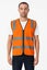 Hi Vis Safety Vest Reflective Tape Zip Up Workwear Pocket High Visibility in ... Carousel 5