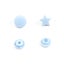 25Sets Snap Kit T5 Plastic Buttons Press Stud Snaps Fastener Carousel 10