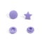 25Sets Snap Kit T5 Plastic Buttons Press Stud Snaps Fastener Carousel 19
