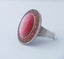 Cats Eye and Crystal Pewter Ring - Pink & Coral Pink Carousel 3
