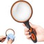 Dicfeos Magnifying Glass 10X Handheld Reading Magnifier - 100MM Large Magnifying Carousel 5