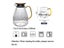 Diamond Pattern Glass Water Jug Transparent Home Carafe Hot Cold Water Pitcher Carousel 4
