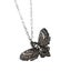 Death Moth Pendant Chain Necklace Carousel 2