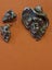 STERLING SILVER ART NOUVEAU REPOUSE BROOCH & EARRINGS Carousel 8