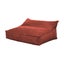 Cadence & Co Wilde Ribbed Luxe Fleece Double Sofa Bean Bag Lounge Cover Rust Red Carousel 8