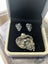 STERLING SILVER ART NOUVEAU REPOUSE BROOCH & EARRINGS Carousel 11