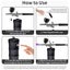 Portable Air Compressor Kit Air-Brush Paint Spray Gun Nail Tattoo Art Airbrush Carousel 12
