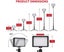 2pcs USB LED Video Lights Kit Fill Light Carousel 5