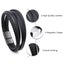 Magnetic Mens Leather Wrist Braided Bracelet Wristband Bangle Carousel 2