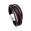 Magnetic Mens Leather Wrist Braided Bracelet Wristband Bangle Carousel 6