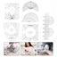 6pcs Free Motion Quilting Template Sewing Machine Ruler DIY Sewing Tools Kit J Carousel 3