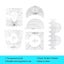 6pcs Free Motion Quilting Template Sewing Machine Ruler DIY Sewing Tools Kit J Carousel 6