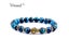 Fashion Natural AAA Royal Blue Tiger Eye Stone Beads Bracelet Men Buddha Charm Carousel 3