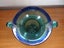 Art Glass Vase Teal & Blue Carousel 2