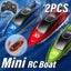 Mini RC Boats Dual Motors High Speed Racing Boat Child 2.4G Remote Control Ship Carousel 1