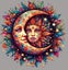 Beautiful Sun and Moon Iron On Transfer Carousel 1