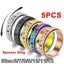 5X Anti-anxiety Spinner Designs Fidget Rotating Stainless Steel Ring Band Relief Carousel 1