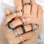 5X Anti-anxiety Spinner Designs Fidget Rotating Stainless Steel Ring Band Relief Carousel 2