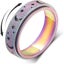 5X Anti-anxiety Spinner Designs Fidget Rotating Stainless Steel Ring Band Relief Carousel 3